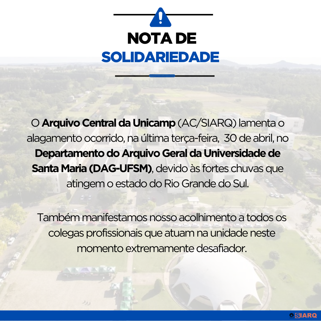 nota de solidariedade